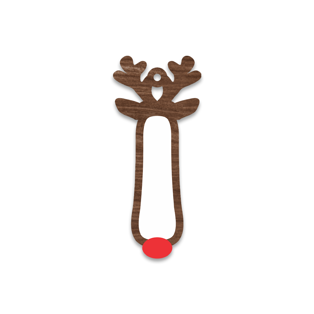 Alphabet Reindeer Keychain | MDF & Acrylic Letter Keyring for Christmas Gifts | Key Chain for Bag, Office & Friends | Pick any 1 A to Z Alphabet of your choice
