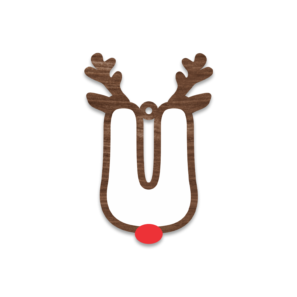 Alphabet Reindeer Keychain | MDF & Acrylic Letter Keyring for Christmas Gifts | Key Chain for Bag, Office & Friends | Pick any 1 A to Z Alphabet of your choice